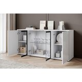 Livetastic komoda, bela, bela, visoki sijaj | Shoptok.si