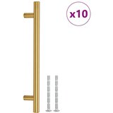  Ručke za ormarić 10 kom zlatne 160 mm od nehrđajućeg čelika | shoptok.hr