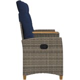 Rekreativna klupa s stolom Siva i tamnoplava 126 x 65 x 112 cm | shoptok.hr