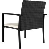  5-dijelni vrtni blagovaonski set od poliratana crni | Eponuda.com