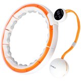  Hhm21 hula hop bijelo/narančasti magnetski s utegom + brojač hms | shoptok.hr