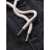 Ombre Men's shorts with elastic waistband and wash effect - black | Shoptok.si