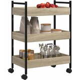  Kuhinjska kolica boja hrasta 50 x 30 x 70 cm konstruirano drvo | shoptok.hr