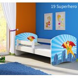  Dječji krevet ACMA s motivom, bočna bijela 160x80 cm 19 Superhero | shoptok.hr
