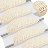  Samolepilne preproge za stopnice sisal 15 kosov 65x21x4 cm, (20753550) | Shoptok.si