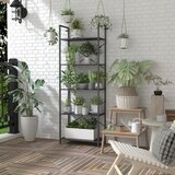  Polica za knjige samostojeća 5 polica metalni okvir 60x30x170 5 cm crna | shoptok.hr