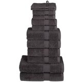vidaXL Komplet brisač iz bombaža 12-delni SOLUND antracit 600 gsm, (21409876) | Shoptok.si