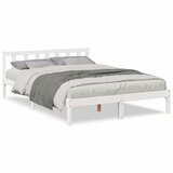 vidaXL Daljši posteljni okvir brez vzmetnice bel 160x210 cm borovina, (21369246) | Shoptok.si