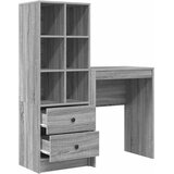  Stol s ladicama s policom s pohranom 2 pcs Siva Sonoma | shoptok.hr