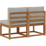  2 Komad Srednja sofa za van Čvrsto drvo akacije Prirodna | shoptok.hr