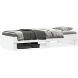 vidaXL Posteljni okvir bel 90x200 cm inženirski | Shoptok.si