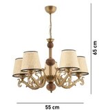 Opviq luster fiona coral wood gold white cream Cene
