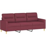  Kavč trosed s stolčkom za noge vinsko rdeč 180 cm blago, (20924554) | Shoptok.si