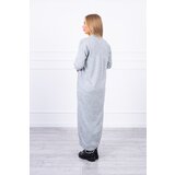 Kesi Long cardigan sweater tied at the waist gray | Shoptok.si