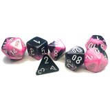Chessex Kockice - Gemini - Polyhedral Mini - Black-Pink & White 16mm (7) Cene