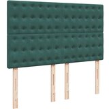  Otomanska postelja z vzmetnicami temno zelena 140x200cm žamet, (22011805) | Shoptok.si