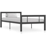 vidaXL Okvir za krevet sivo-bijeli metalni 90 x 200 cm Cijene