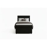 MID.YOU BOXSPRING POSTELJA 90 cm x 200 cm , tekstil, leseni material barve grafita | Shoptok.si