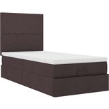  Otomanski okvir kreveta s madraca tamnosmeđi 90x200cm tkanine | shoptok.hr