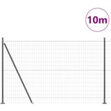 Euro Ograđivanje s Betonskom Bazom 10 x 1,6 m Siva Mreža | shoptok.hr