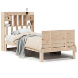 vidaXL Knjižna postelja brez vzmetnice 90x200 cm trdna borovina | Shoptok.si