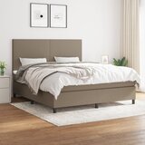 The Living Store Box spring postelja z vzmetnico taupe 160x200 cm blago - Box Spring Postelja, (21438751) Cene