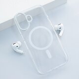  Maska za iPhone 16 Berlia Crystal Armor Magnetic transparent bela | ePonuda.com