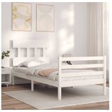 vidaXL Okvir za krevet s uzglavljem crni 100x200 cm od masivnog drva Cijene
