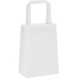  Papirnate vrećice 50 kom s ručkama bijele 15x8x21 cm | shoptok.hr
