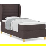 Box Spring postelja z vzmetnico v temno rjavi barvi, 90x200 cm, tkanina, (22051611) | Shoptok.si