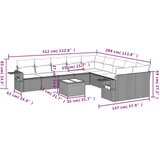 vidaXL 11-dijelni set vrtnih sofa od poliratana s jastucima smeđi | shoptok.hr