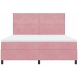  LED Box Spring Krevet Ružičasta 180 x 200 cm Baršun | shoptok.hr
