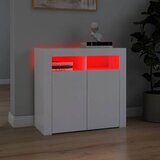 Komoda s LED svjetlima bijela 80 x 35 x 75 cm | Eponuda.com