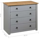  Komoda siva 80x40x73 cm borovina Panama Range, (20622207) | Shoptok.si