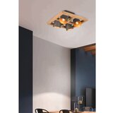  Temno siva/v naravni barvi stropna svetilka s kovinskim senčilom 39x39 cm Bell | Shoptok.si