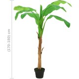 vidaXL umjetno drvo banane s posudom 140 cm zeleno | shoptok.hr