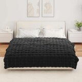  Lažni zec deka Crna 150 x 220 cm Poliester | shoptok.hr