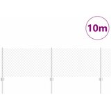 Ograda od lančanih veza s postom 10 x 0,6 m Srebrna Mreža | Shoptok.si