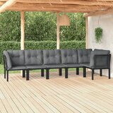 Maison Chic Seti vrtnega pohištva - Vrtna garnitura - Vrtni pohištvo set 6-delna črna in siva poli ratan, (21813488) | Shoptok.si