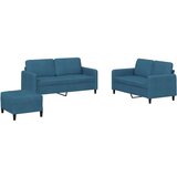 vidaXL 3-dijelni set sofa plavi baršunasti | shoptok.hr