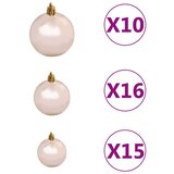  Umjetno božićno drvce 300 LED sa šarkama i kuglicama 210 cm | shoptok.hr
