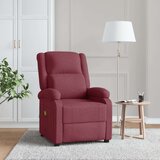 Masažna fotelja s krilnim naslonom crvena boja vina od tkanine | shoptok.hr