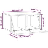 TV Omarica za TV, ki jo lahko montiraš na steno Betonsko siva, (5000210286) | Shoptok.si