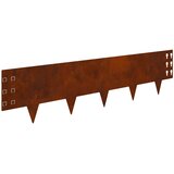 vidaXL Robovi trave 30 pcs 100 x 25 cm Jeklo Rjav, (5000301013) Cene