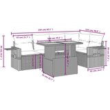  6-dijelni set vrtnih sofa s jastucima crni od poliratana | shoptok.hr