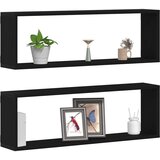 Police na zidu s policom Zidne 2 pcs Crni hrast 80 x 15 x 26 cm | Eponuda.ba