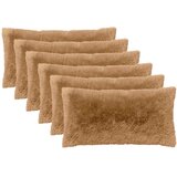  Presvlaka za jastuk 6 pcs HEERLEN Sivosmeđa 40 x 70 cm PV flis | shoptok.hr