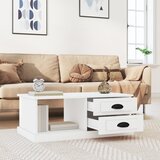  Stolić za kavu bijeli 90 x 50 x 35 cm od konstruiranog drva | Eponuda.com
