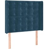  box spring s madracem LED tamnoplavi 80 x 200 cm baršun | shoptok.hr