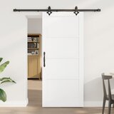 vidaXL drsna vrata z opremo set bela 86x198.5 cm trda lesena borovina, notranja vrata 'ORKDAL'bela 86x198.5x4 cm trda lesena borovina Cene